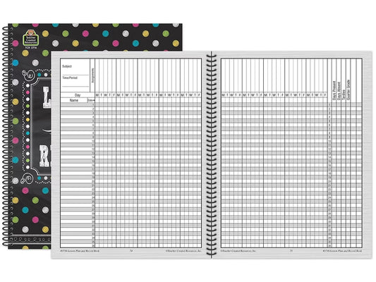 Chalkboard Brights Lesson Plan & Record Book - US 6914
