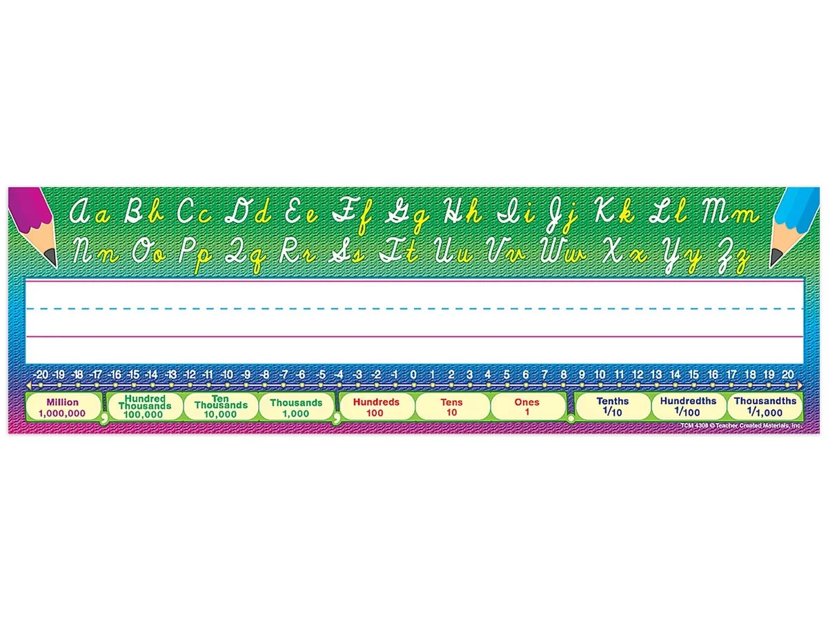 Modern Cursive Reference Nameplates - Gr. 3-6 - US 8923
