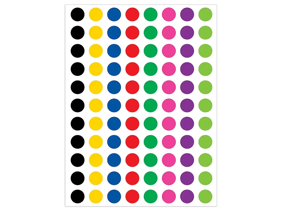 Colorful Circle Mini Stickers - US 7254