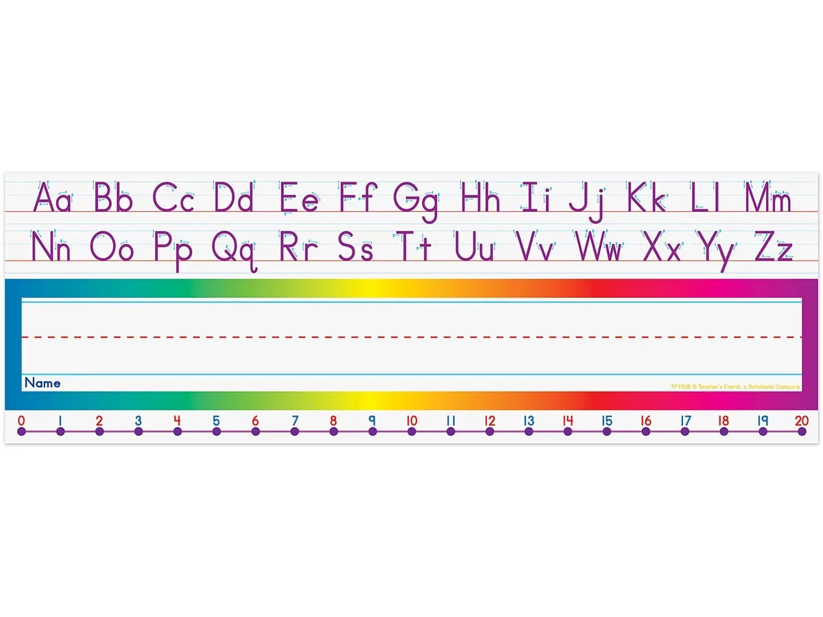 Alphabet Rainbow Reference Nameplates - Pre K-K - US 1604