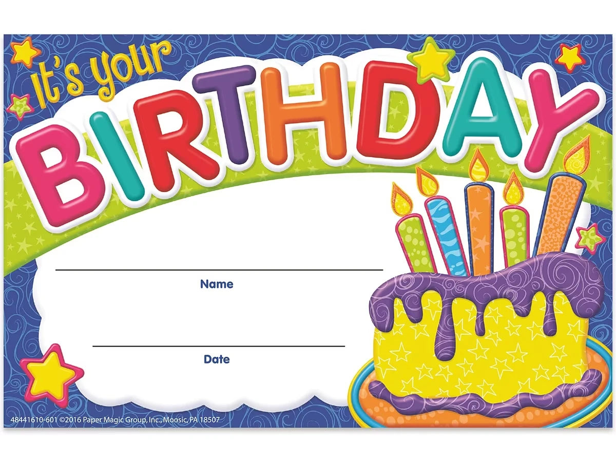 Color My World Birthday Certificates - US 8260