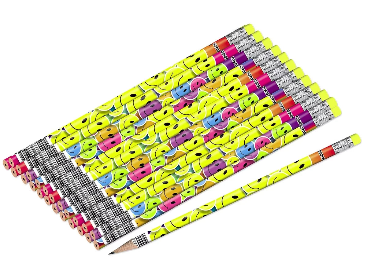 Smiley Face Pencils - Set of 24 - US 3370