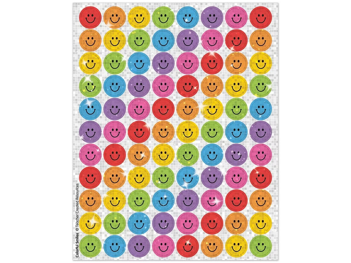 Colorful Smiles Sparkle Mini Stickers - US 8479