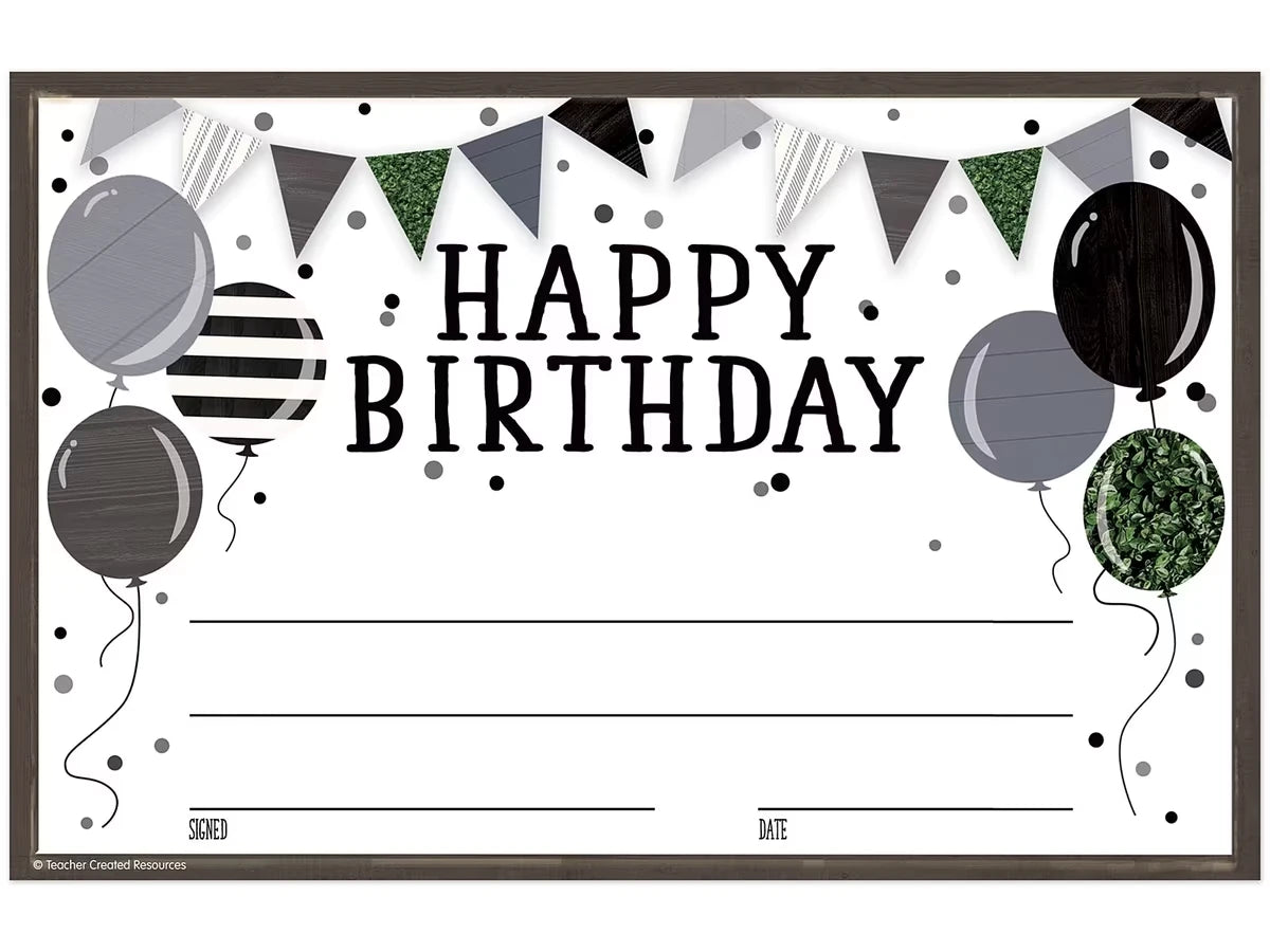 Modern Farmhouse Birthday Certificates - US 9030