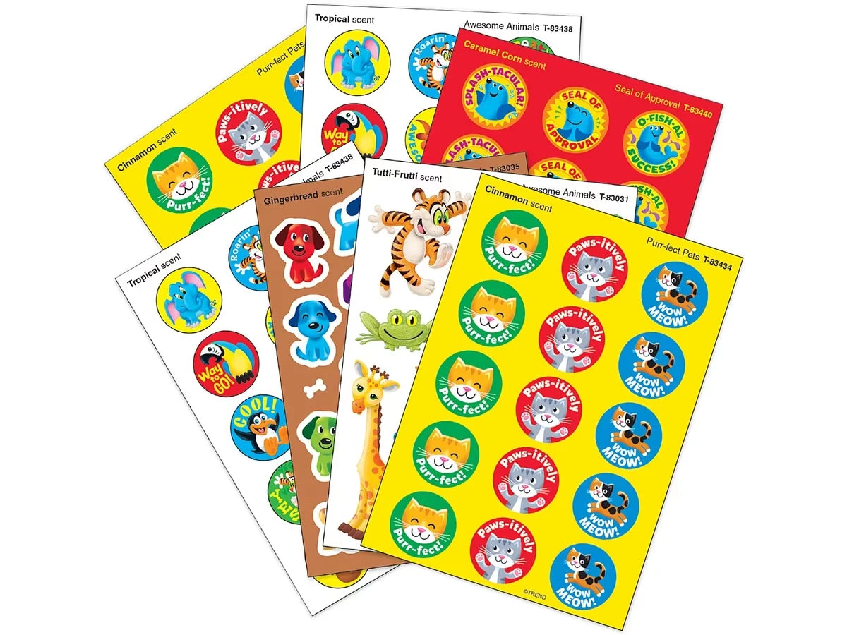 Animal Pals Scented Motivational Stickers - Variety Pack - US 6420