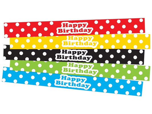 Polka Dot Birthday Slap Bracelets - US 3657
