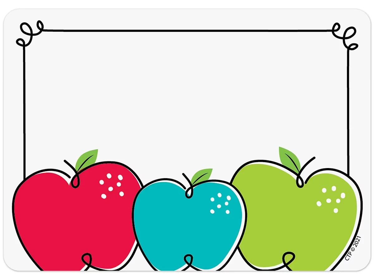 Doodle Apple Name Tags - US 8326