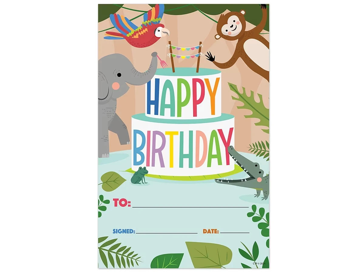 Jungle Friends Birthday Certificates - US 6582