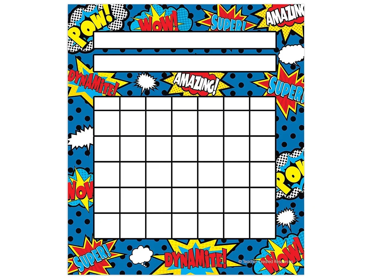 Superhero Mini Incentive Charts - US 8346