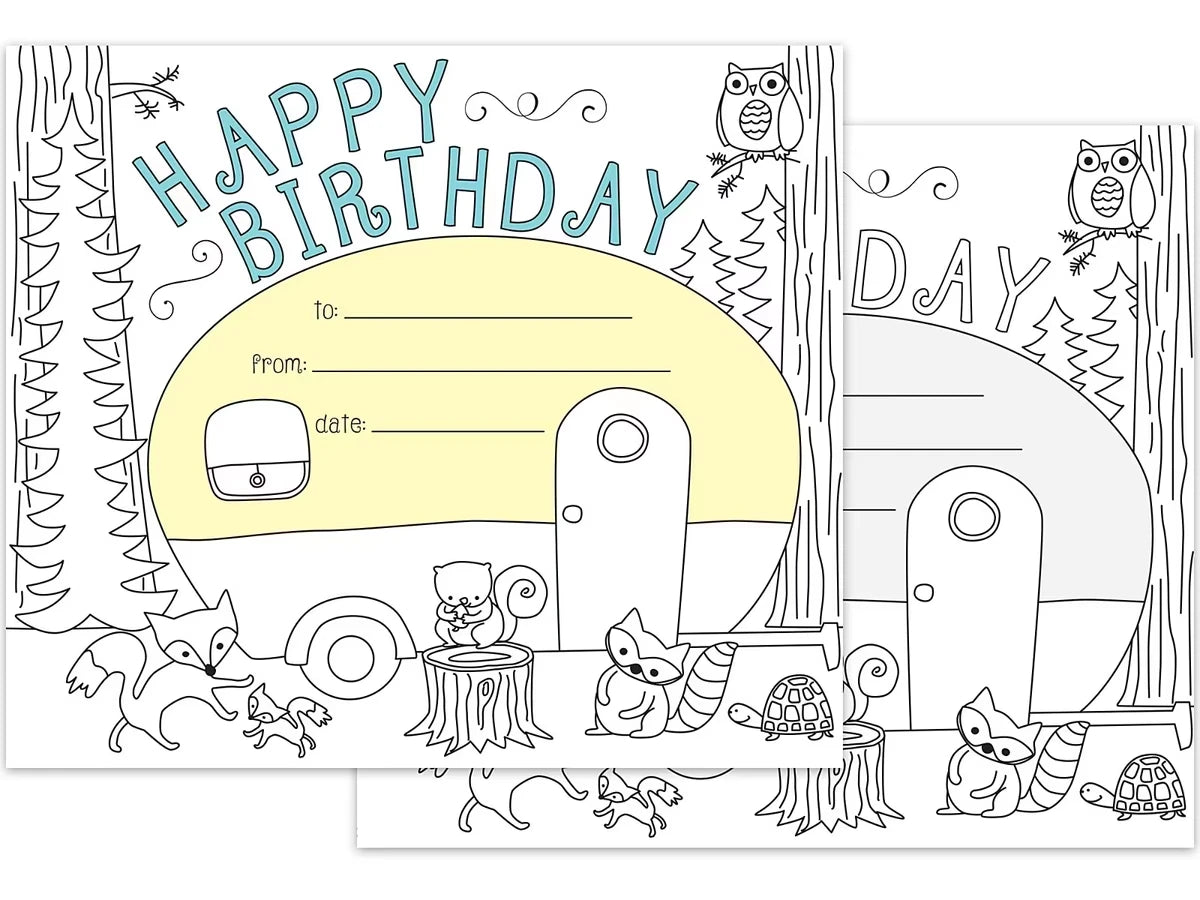 Color Me! Double-Sided Bookmark Birthday Certificates - US 1775