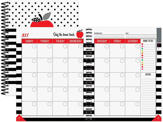 Black, White & Stylish Brights Lesson Plan & Record Book - US 2723