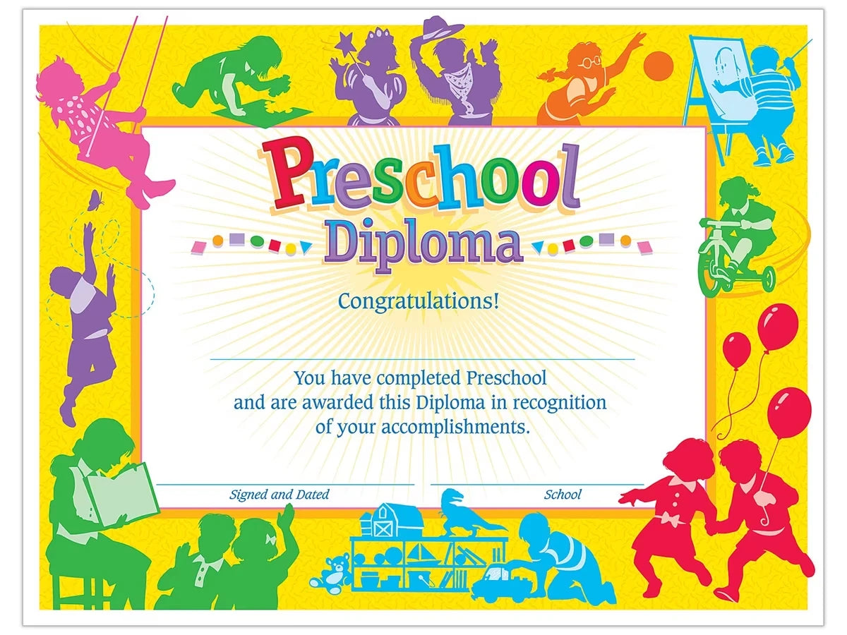 Preschool Graduation Certificates - US 6833