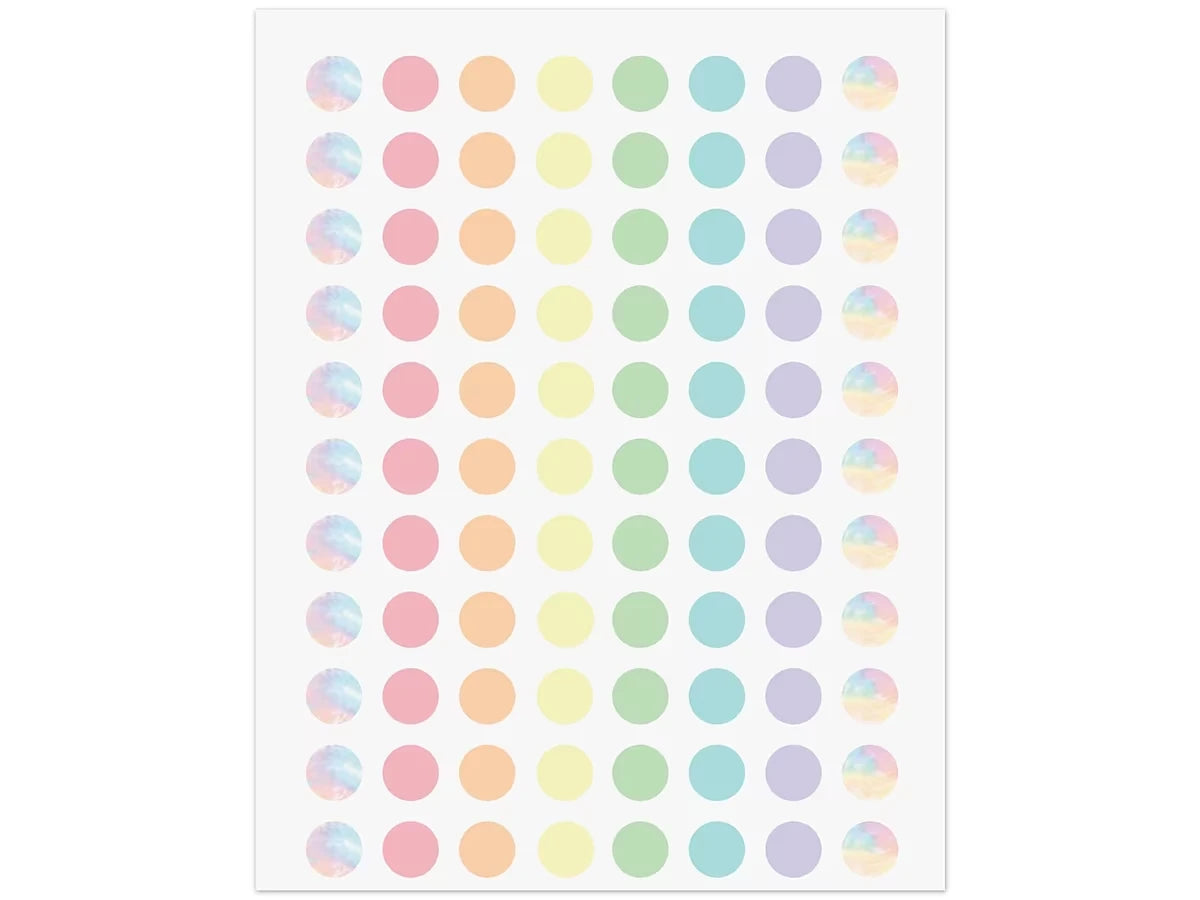 Pastel Pop Circle Mini Stickers - US 9948