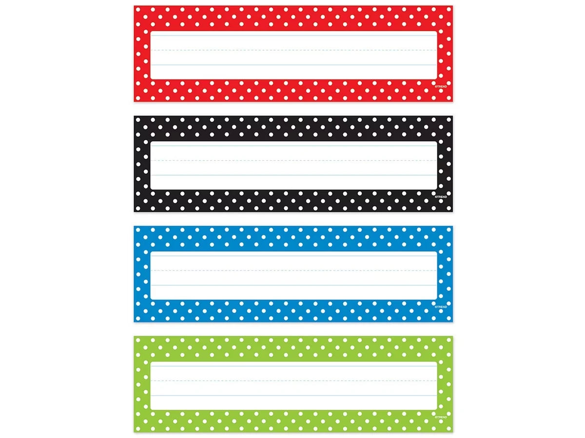 Polka Dot Nameplates - Variety Pack - US 9927