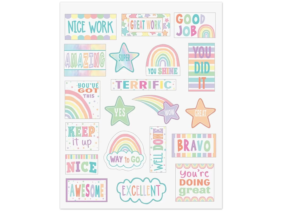 Pastel Pop Motivational Stickers - US 6722