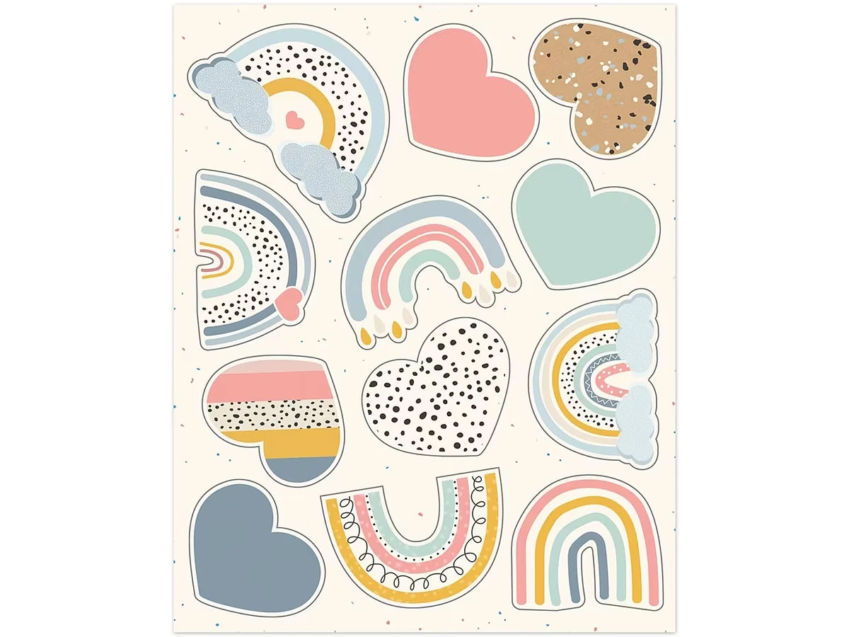 We Belong Rainbow & Heart Stickers - US 1123