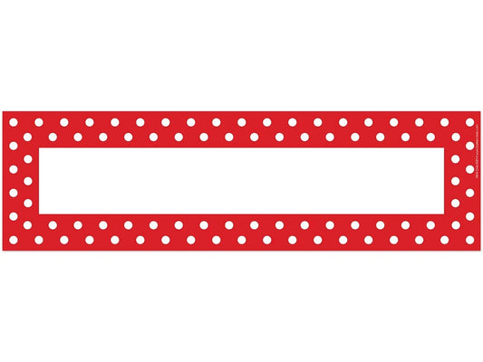 Red Polka Dot Double-Sided Nameplates - US 1485