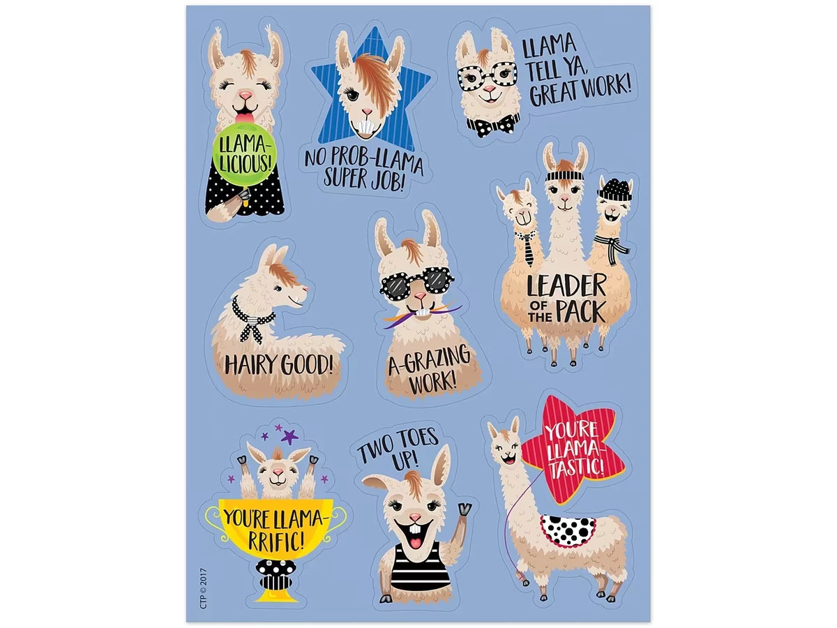 Bold & Bright Llama Motivational Stickers - US 3987