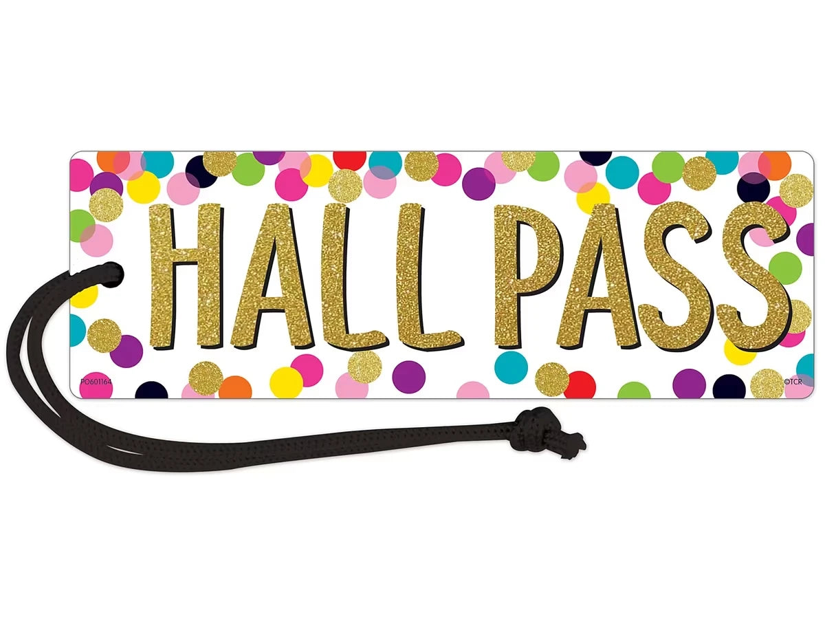 Confetti Magnetic Student Hall Pass - US 6795