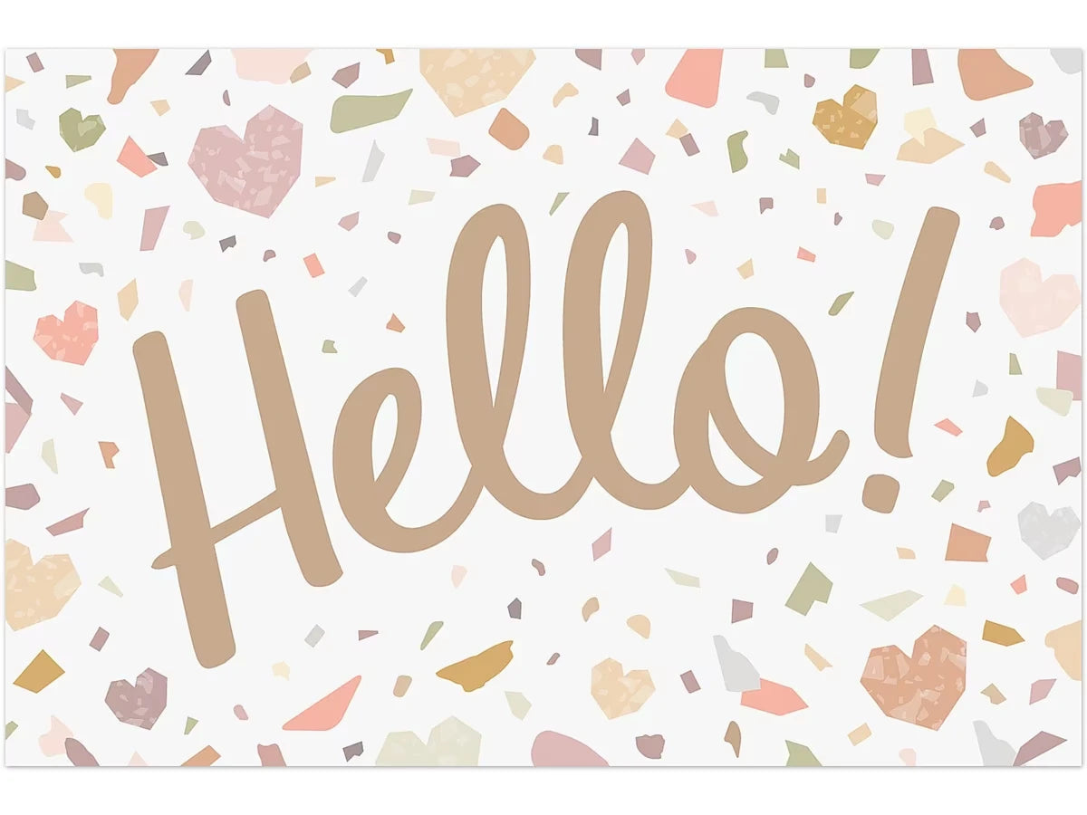 Terrazzo Tones Hello Postcards - US 6659