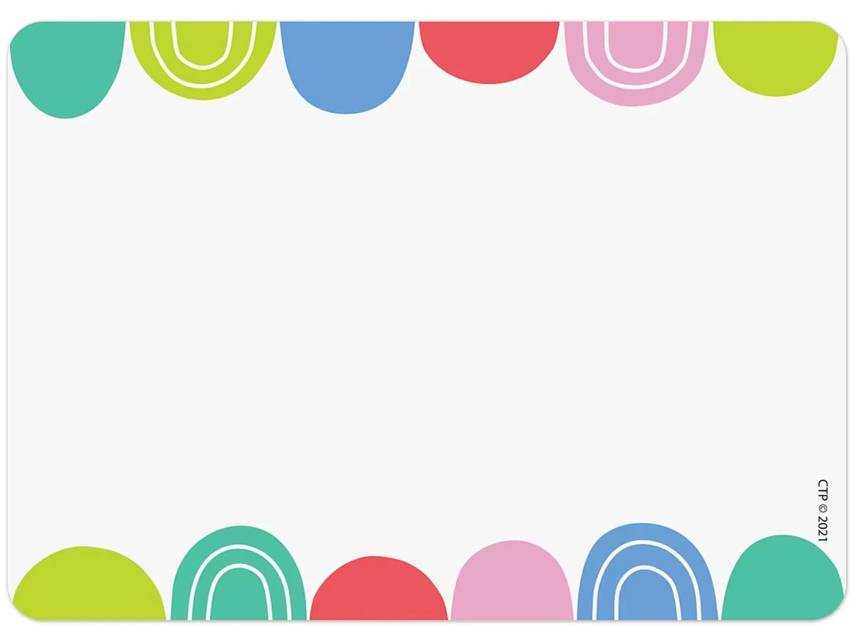 Rainbow Doodles Name Tags - US 7291