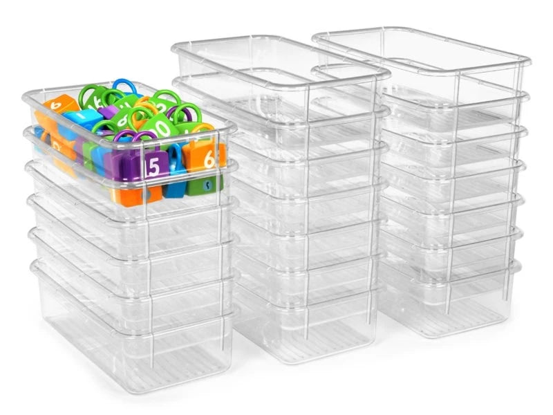 Flex-Space Mobile Clear-View 20-Bin Storage Center - Maple - US 5341