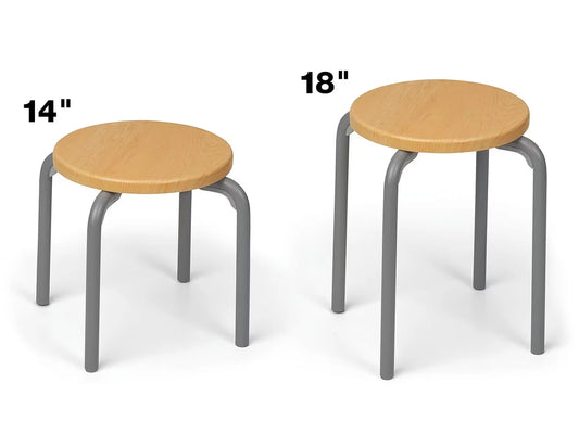 Flex-Space Premium Stacking Stools - Maple - US 6117