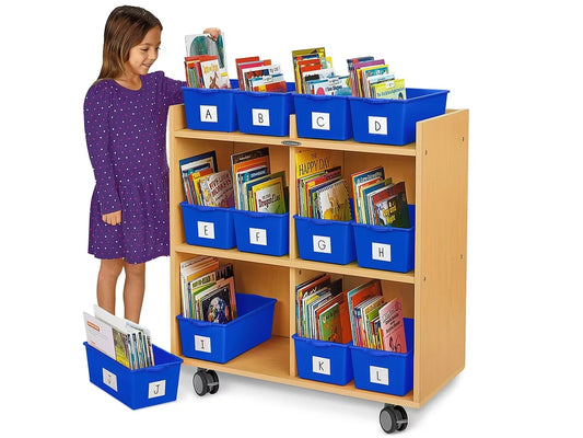 Flex-Space Mobile Book Bin Storage Center - Maple - US 9061