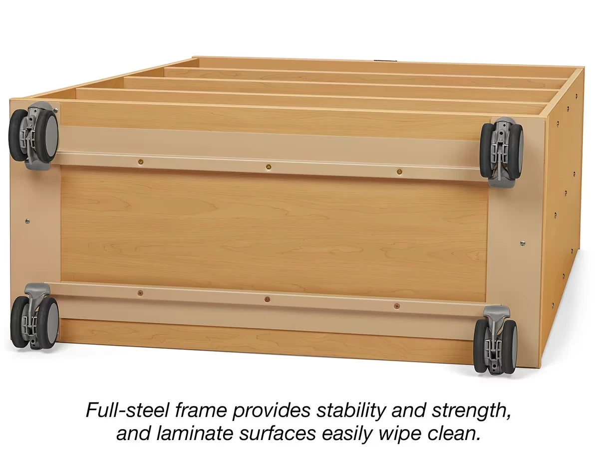 Flex-Space Mobile 4-Shelf All-Purpose Storage Unit - Maple - US 3289