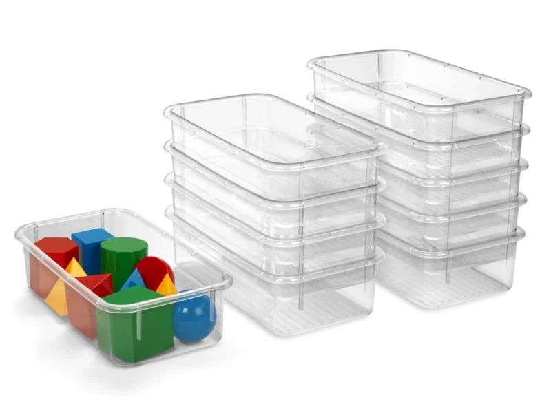 Flex-Space Mobile Clear-View 10-Bin Storage Center - Maple - US 4873