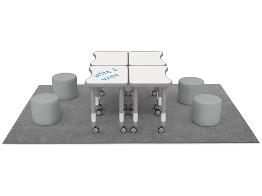 Flex-Space Comfy Seat Write & Wipe Desk Zone - US 8178