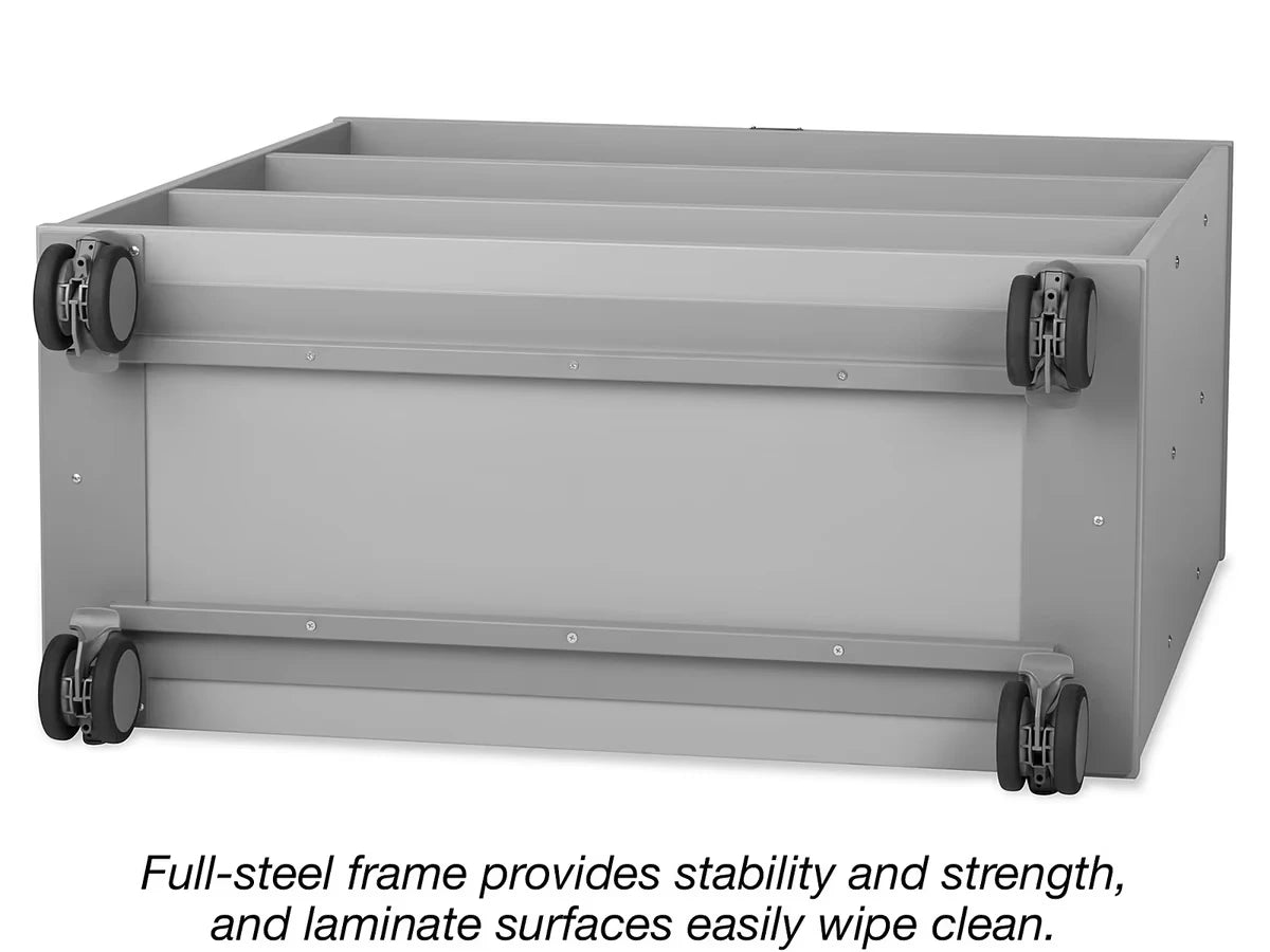 Flex-Space Mobile 3-Shelf All-Purpose Storage Unit - Gray - US 4691