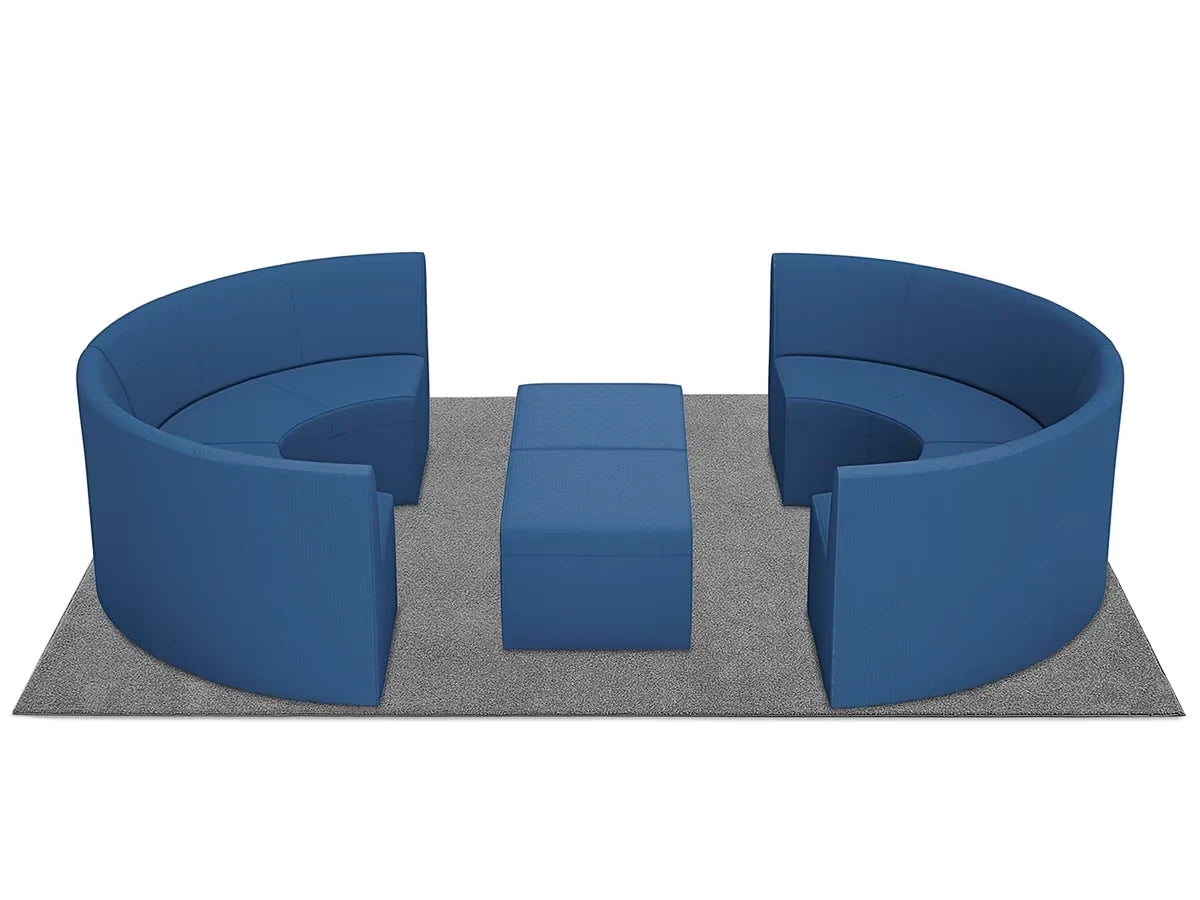 Modern Edge Curved Couch Gathering Zone - US 9536