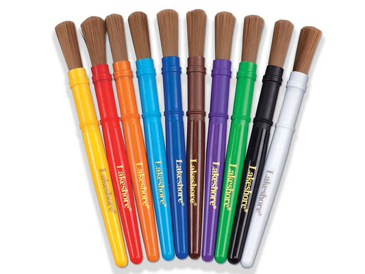 Nylon-Bristle Paintbrushes - Set of 10 - US 2819