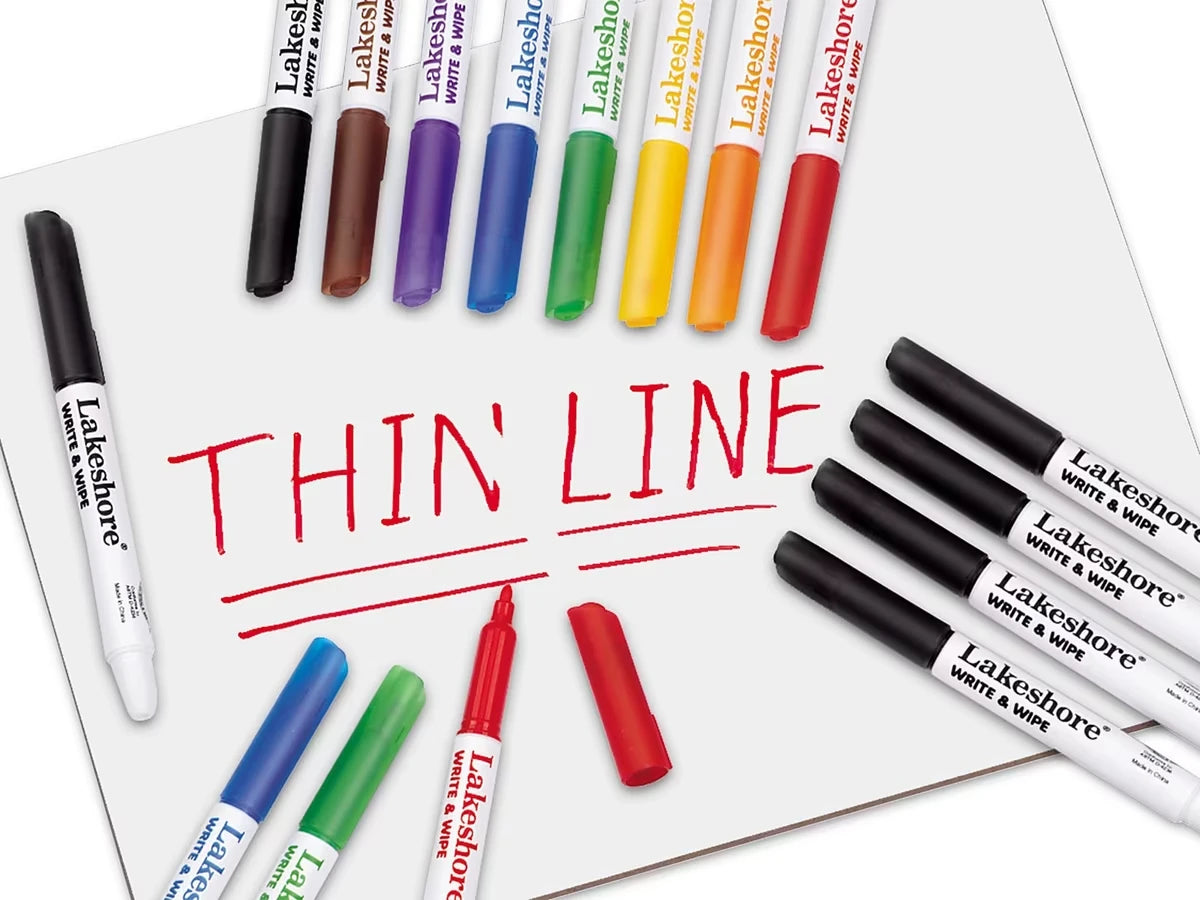 Write & Wipe Thin-Line Markers - US 2114