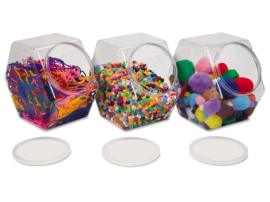 Large Unbreakable Craft Jars - Set of 3 - US 5203
