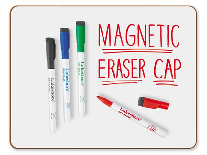 Magnetic Write & Wipe Markers with Eraser Caps - US 4607