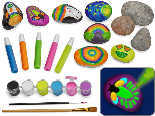 Glow-In-The-Dark Rock Painting Kit - US 7947