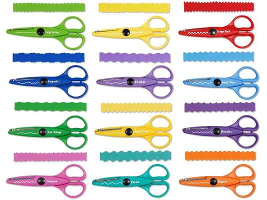 Crinkle-Cut Craft Scissors - Set of 12 - US 7852