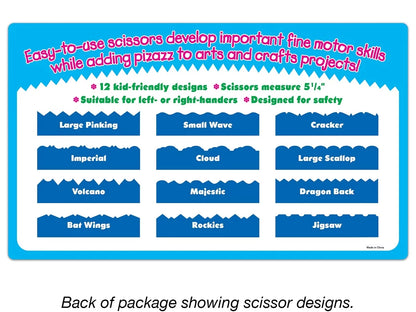 Crinkle-Cut Craft Scissors - Set of 12 - US 7852