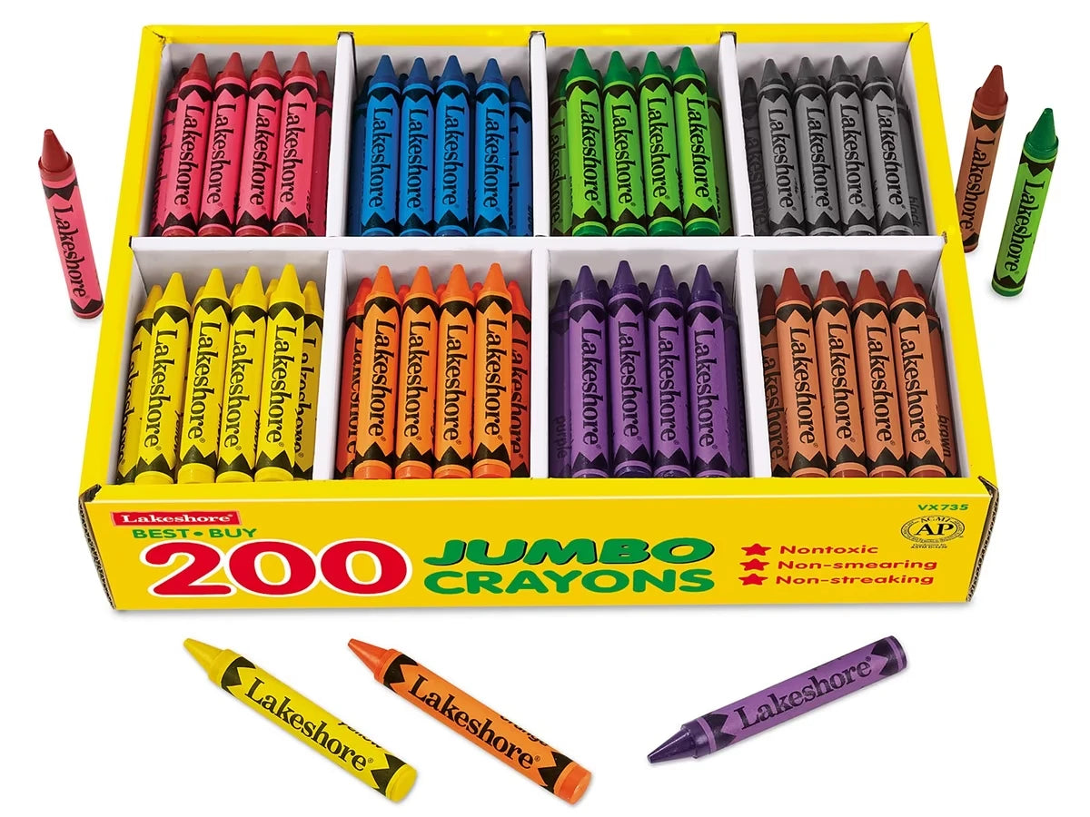 Best-Buy Jumbo Crayons - 8-Color Box - US 2935
