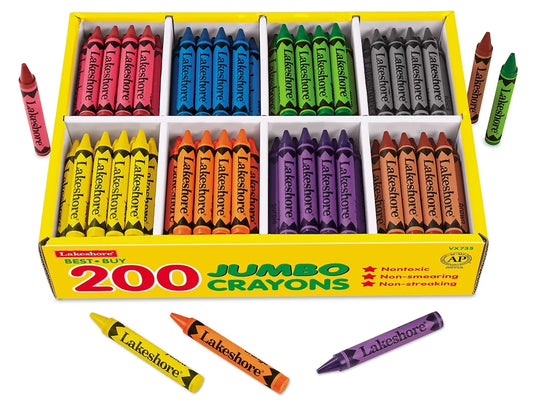 Best-Buy Jumbo Crayons - 8-Color Box - US 2935