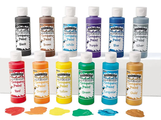 Lakeshore Fully Washable Liquid Tempera Paint - 4-Ounce Bottles - US 3361