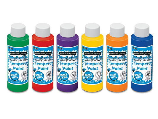 Lakeshore Fully Washable Liquid Tempera Paint - 4-Ounce Bottles - US 3361