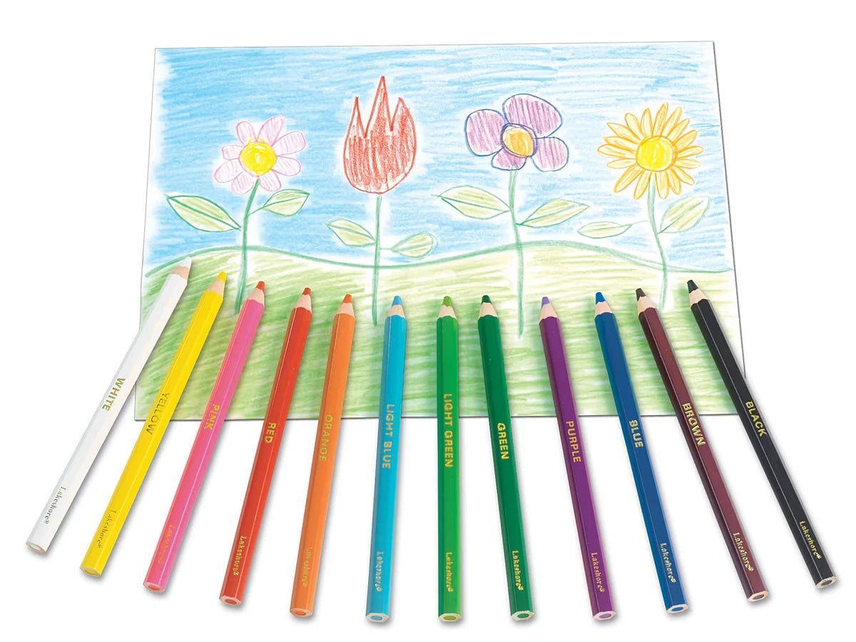 Lakeshore Jumbo Colored Pencils - Set of 12 - US 5385