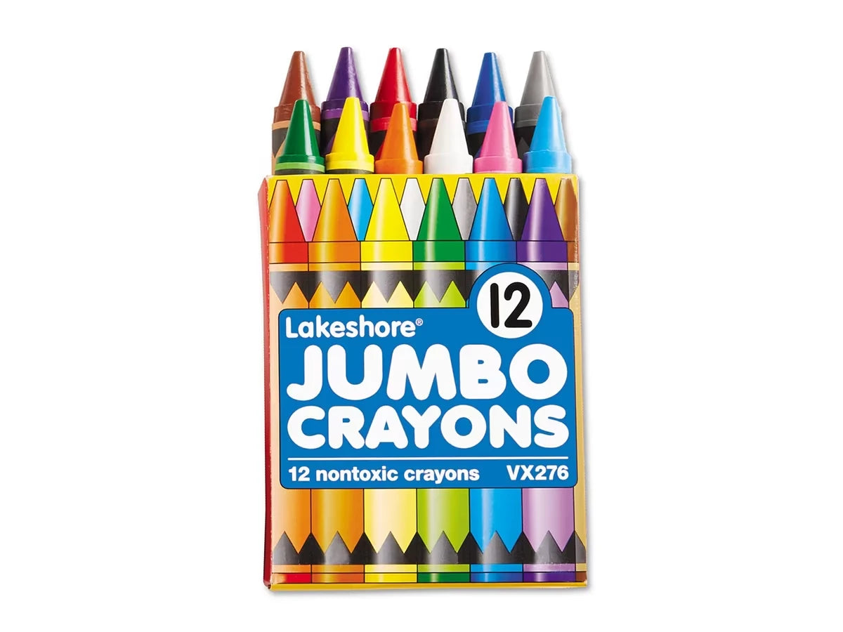 Lakeshore 12-Color Jumbo Crayons - Student Pack - US 3984