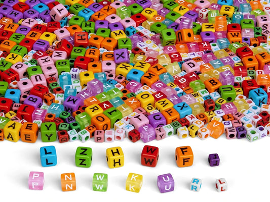 Alphabet Collage Beads - US 6533