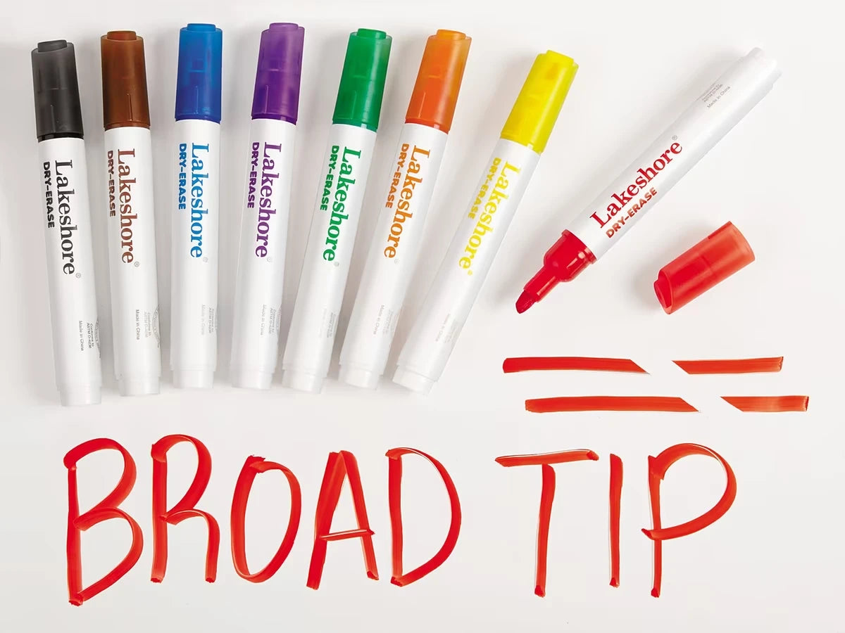 Write & Wipe Broad-Tip Markers - US 4864