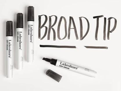 Write & Wipe Broad-Tip Markers - US 4864