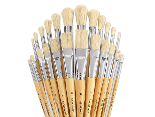 Economy Paintbrush Assortment - Set of 24 - US 7621